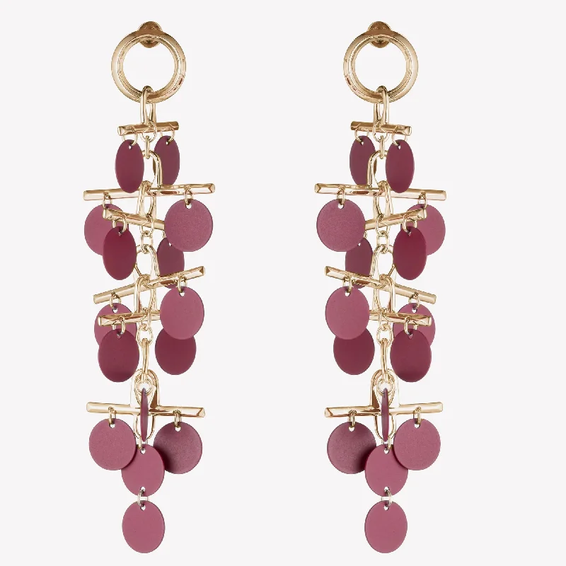 gemstone hoop earrings for women -PAILLETTE MOBILE EARRINGS