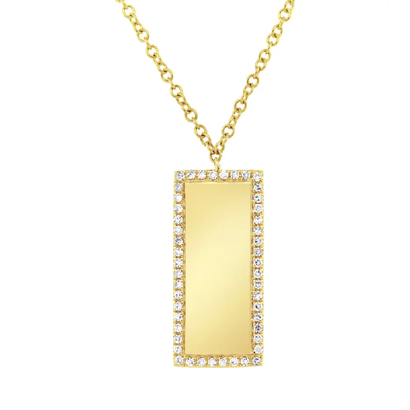 stunning necklaces for women -Diamond Bar Necklace