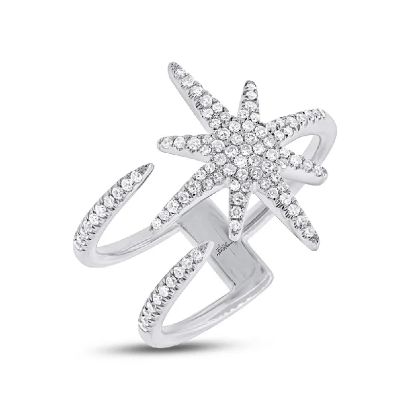 sparkling necklaces for women -Diamond Star Ring