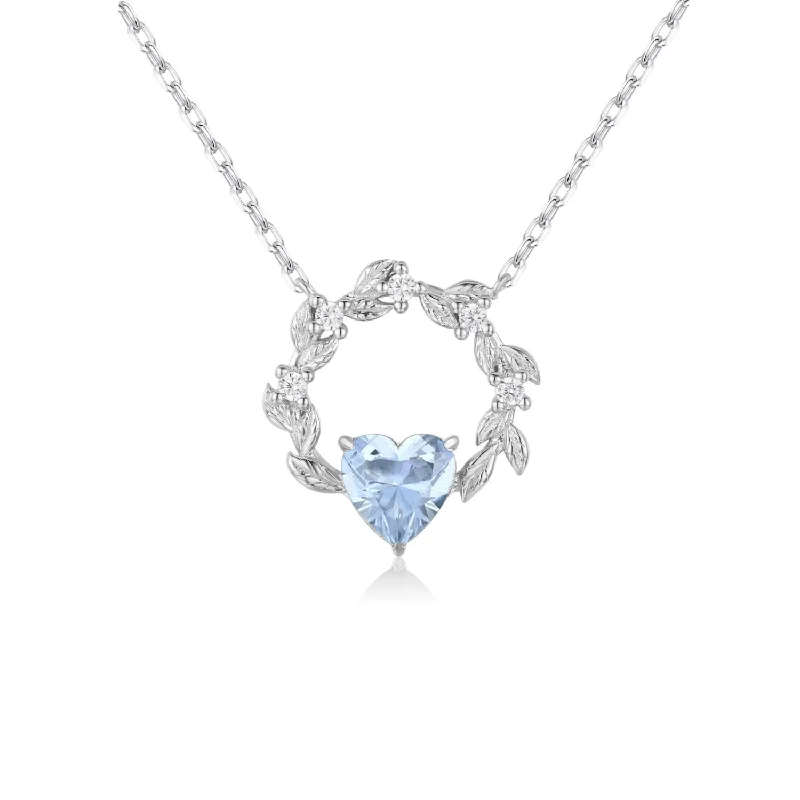 simple gold necklaces for women -Heart’s Desire Sky Blue Topaz Necklace©