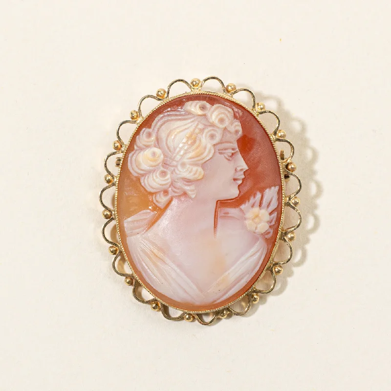 Sea Shell Cameo Modified Brooch & Pendant | 7.50ct |