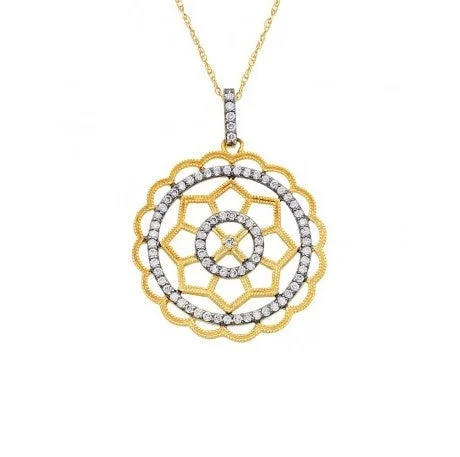 double chain necklaces for women -Diamond Florentine Necklace