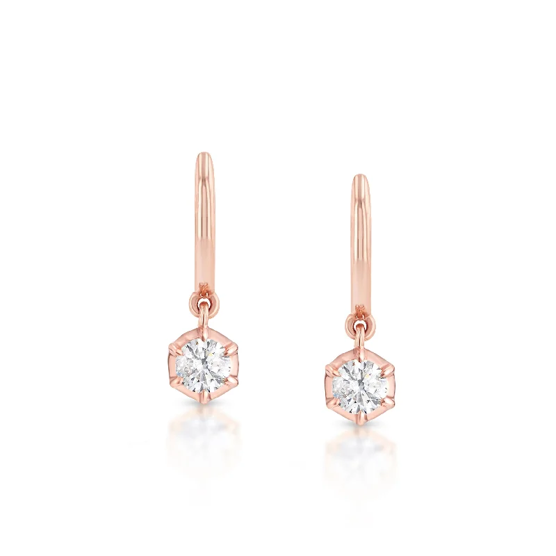 luxury drop earrings for women -XL Crown Huggies