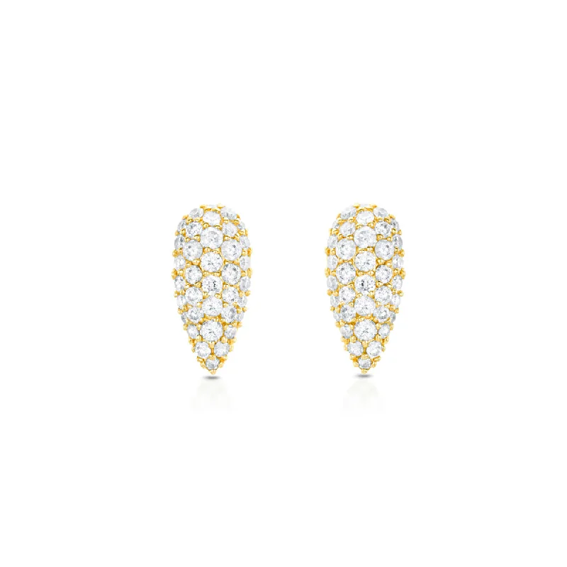 hoop earrings with diamonds -Venom Earrings