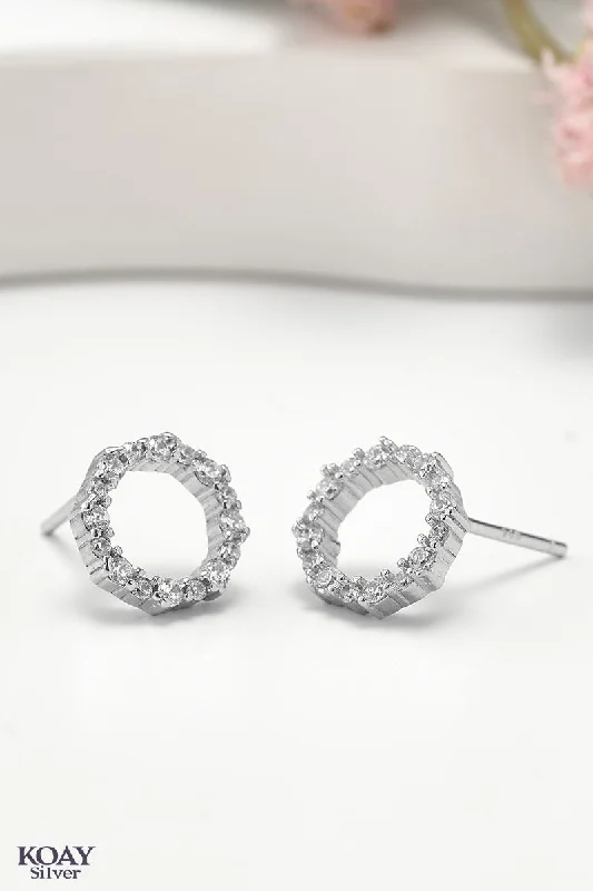 clip-on earrings for women -Zircon Sun Earrings