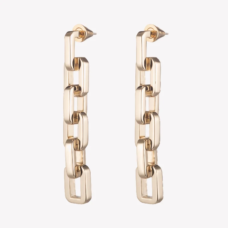 dangle earrings for women -SUPRA LINK DROP EARRINGS