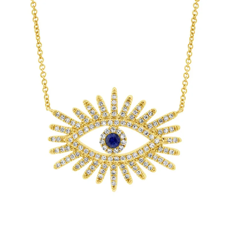 sapphire necklaces for women -Sapphire and Diamond Necklace