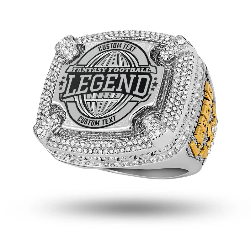 bold necklaces for women -Fantasy Football Custom Legend Ring