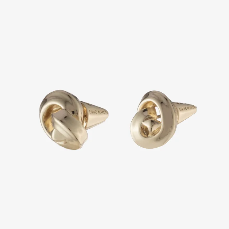 gold stud earrings for women -KNOTTED STUD EARRINGS