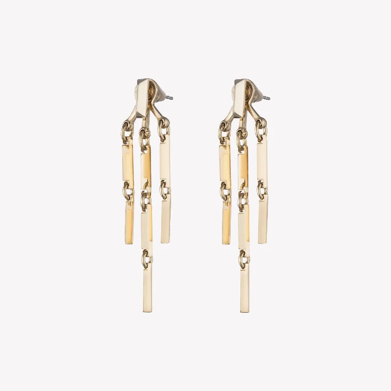 butterfly earrings for women -PEAKED LINK FRINGE EARRINGS