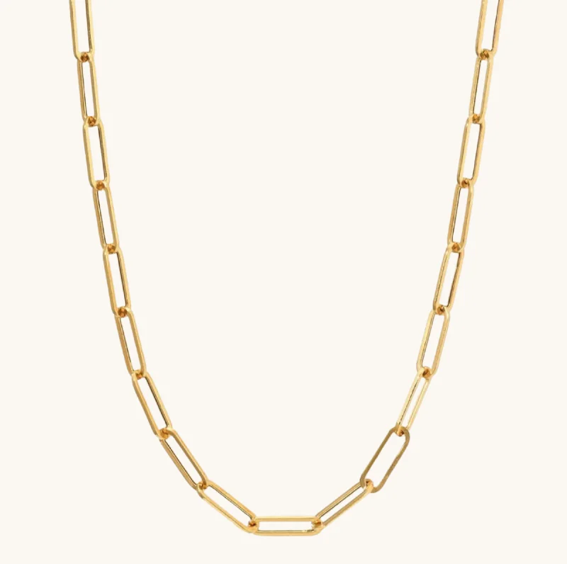 geometric necklaces for women -Statement Link Necklace