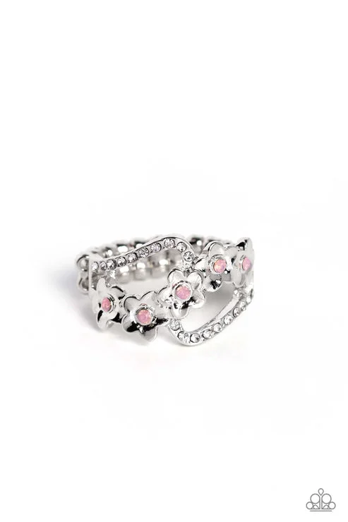 classic diamond rings -Captivating Corsage Pink Ring