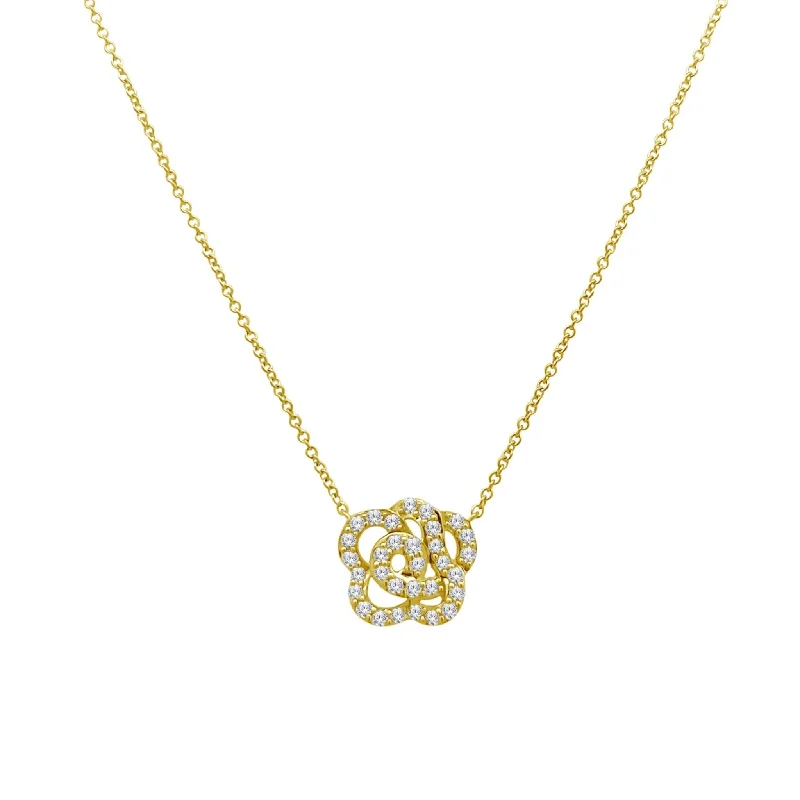 anniversary necklaces for women -Diamond Rose Necklace