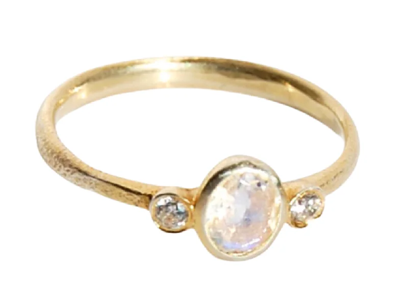 birthstone rings for women -Exclusive -Luna Ring with  Moonstone