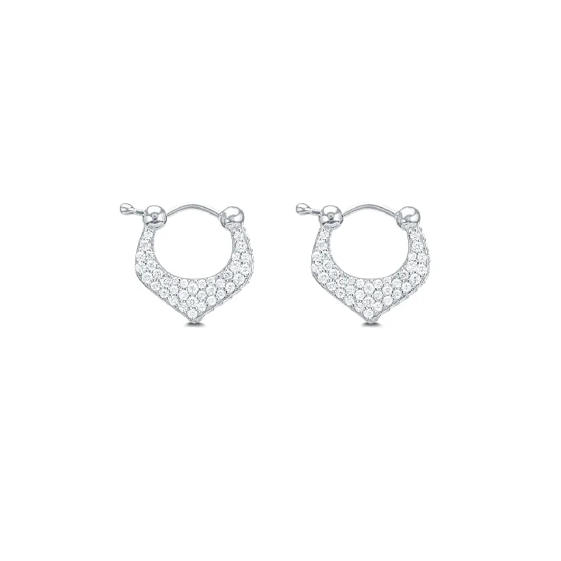 colorful earrings for women -Diamond Nirvana Huggies