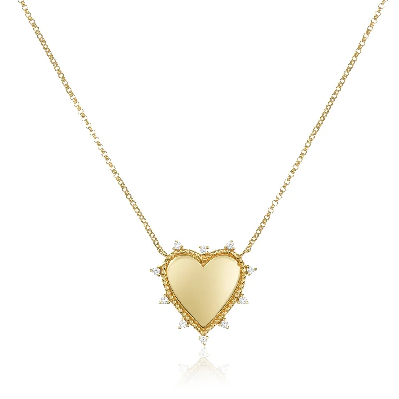 fashion pendant necklaces for women -Gold Heart Necklace