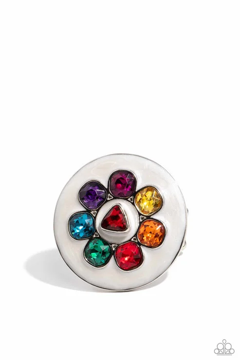 gemstone rings for women -Captivating Centerpiece Multi Ring