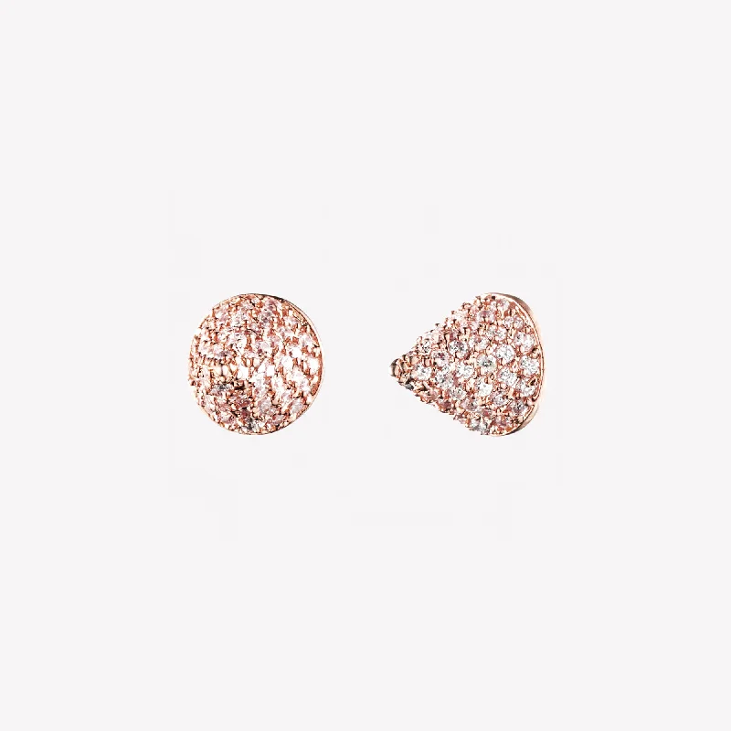 simple hoop earrings for women -PAVÉ CONE STUD EARRINGS