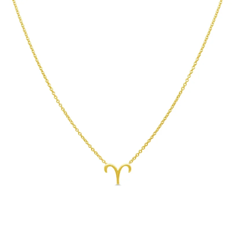 sterling silver necklaces for women -Gold Zodiac Necklace