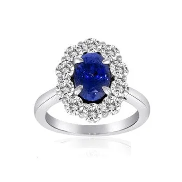 sapphire necklaces for women -Sapphire and Diamond Ring