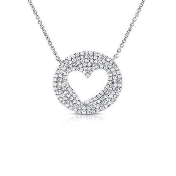 birthday gift necklaces for women -Diamond Heart Necklace