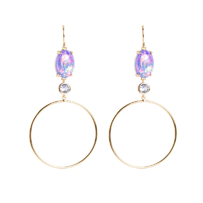 trendy earrings for women -Ophelia Statement Hoop Earrings