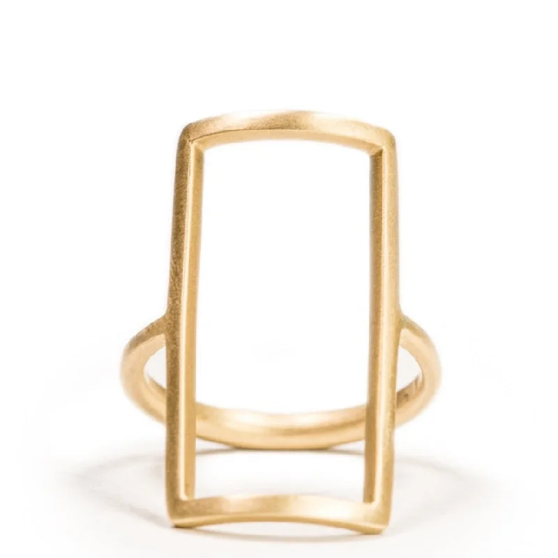 unique rings for women -<!--RG338-->open rectangle ring