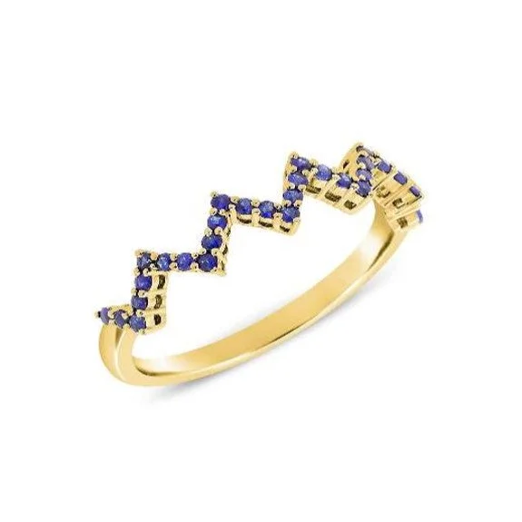 gold bar necklaces for women -Sapphire and Diamond Ring