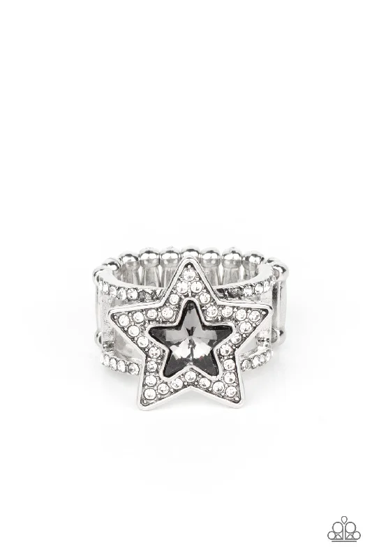 personalized rings for women -One Nation Under Sparkle Silver Ring