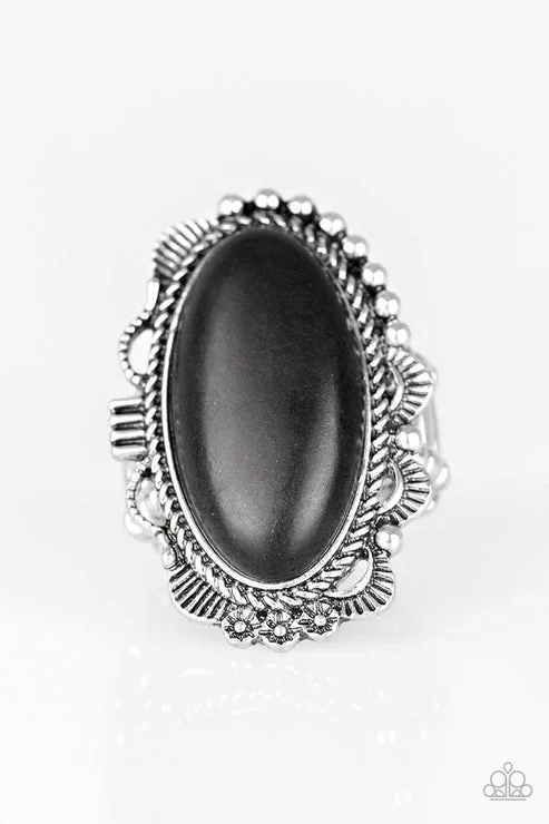 bridal rings for brides -Open Range Black Ring