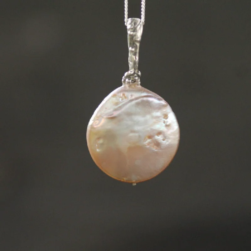 pearl drop necklaces for women -Mother Moon Pearl Pendant