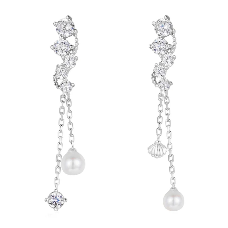 sterling silver necklaces for women -Abyssal Pearl Earrings