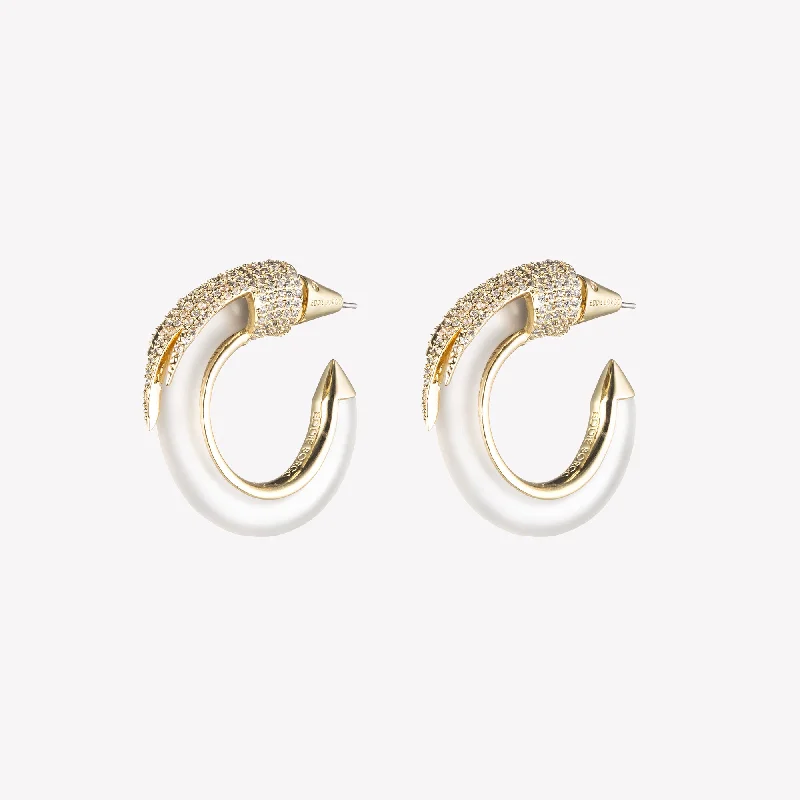 chic earrings for women -PLUME HOOP EARRINGS