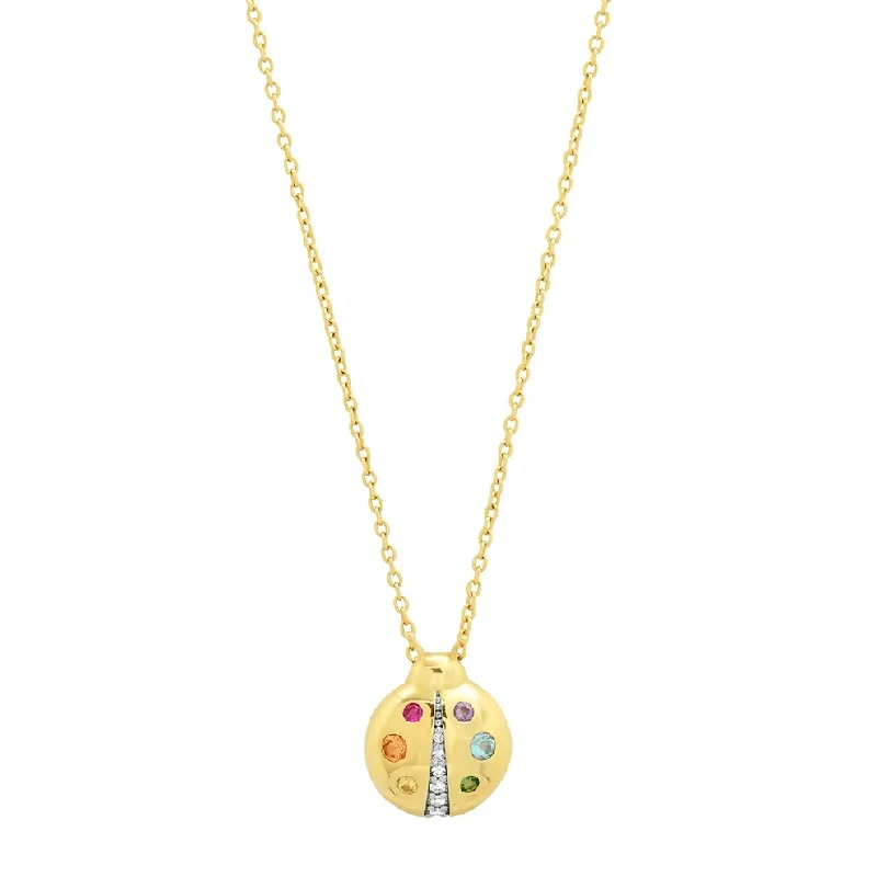 trendy pendant necklaces for women -Baby Ladybug Necklace