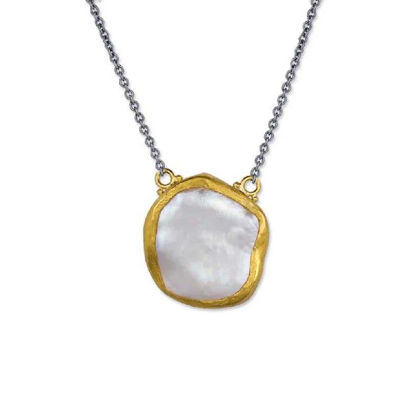 sterling silver necklaces for women -24K Pearl Necklace