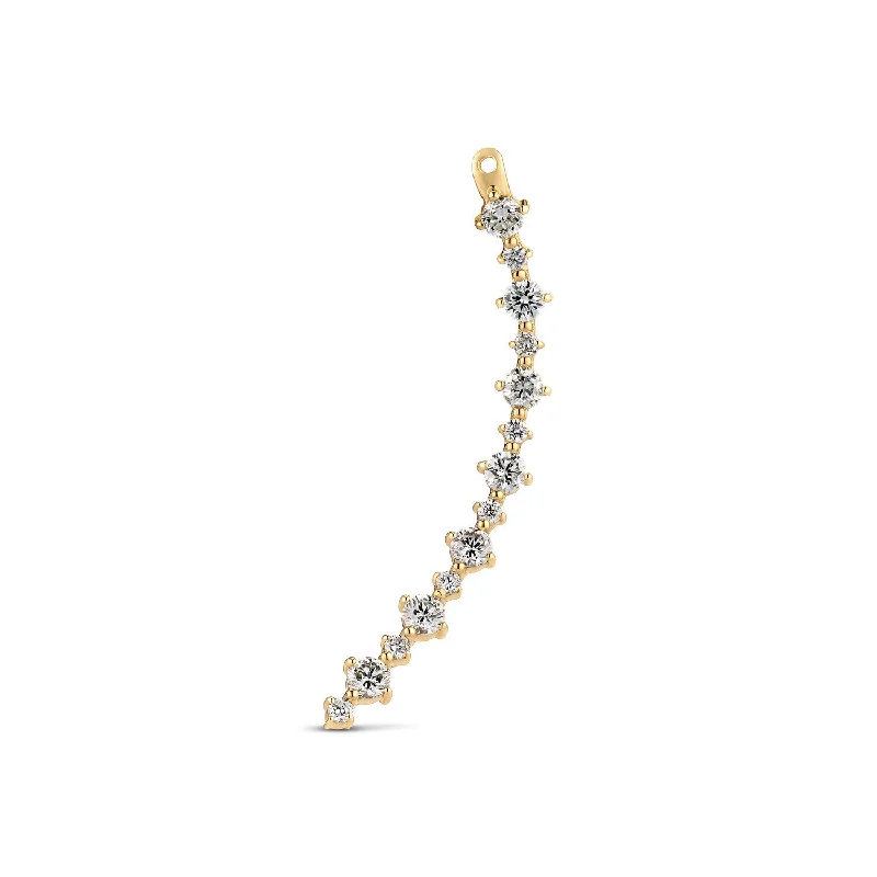 fashion earrings for women -Earring Brina Lungo Charm Right - with lab-grown diamonds