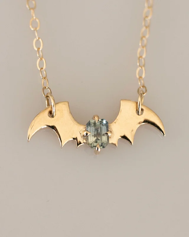 dainty silver necklaces for women -Morticia Bat Necklace