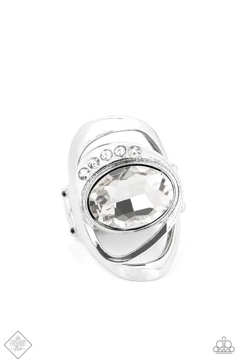 luxury rings for brides -Mountain View Meadow White Ring