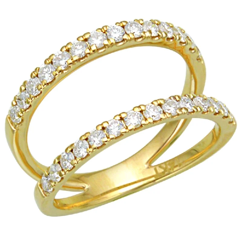 gold necklace sets for women -Double Row Diamond Fashion Ring