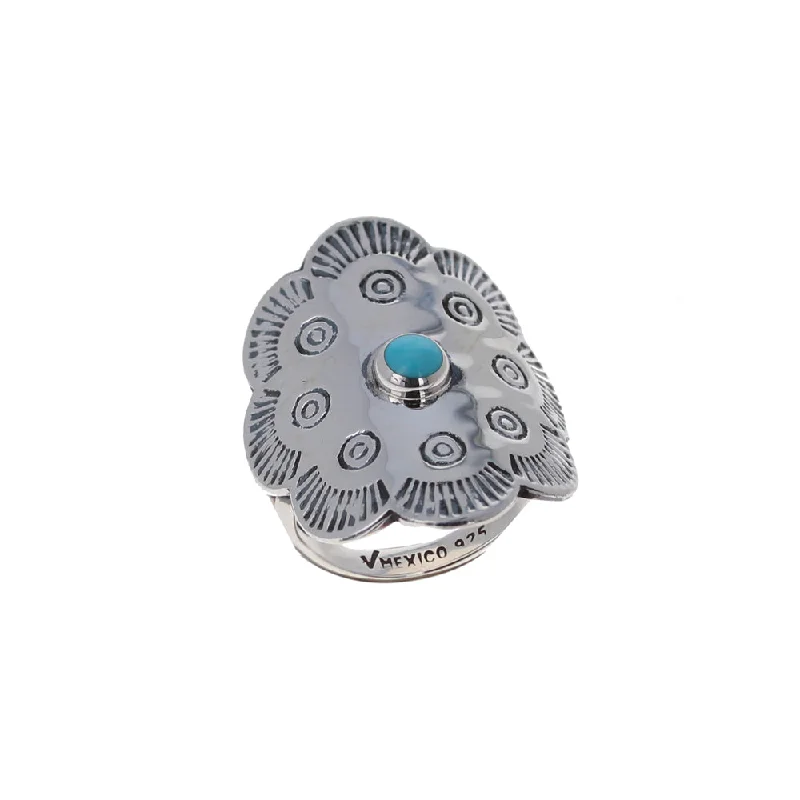 luxury rings for brides -Southwest Turquoise Ring