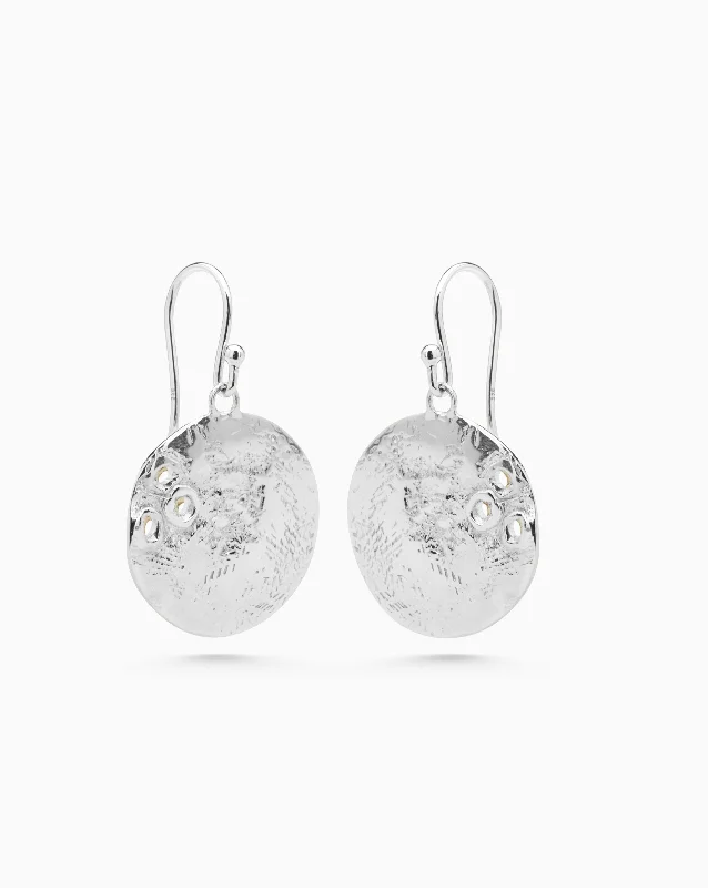 vintage drop earrings for women -Shale Earrings 1.0 | Silver