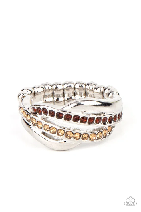 wedding rings for women -Daintily Dreamy Brown Ring