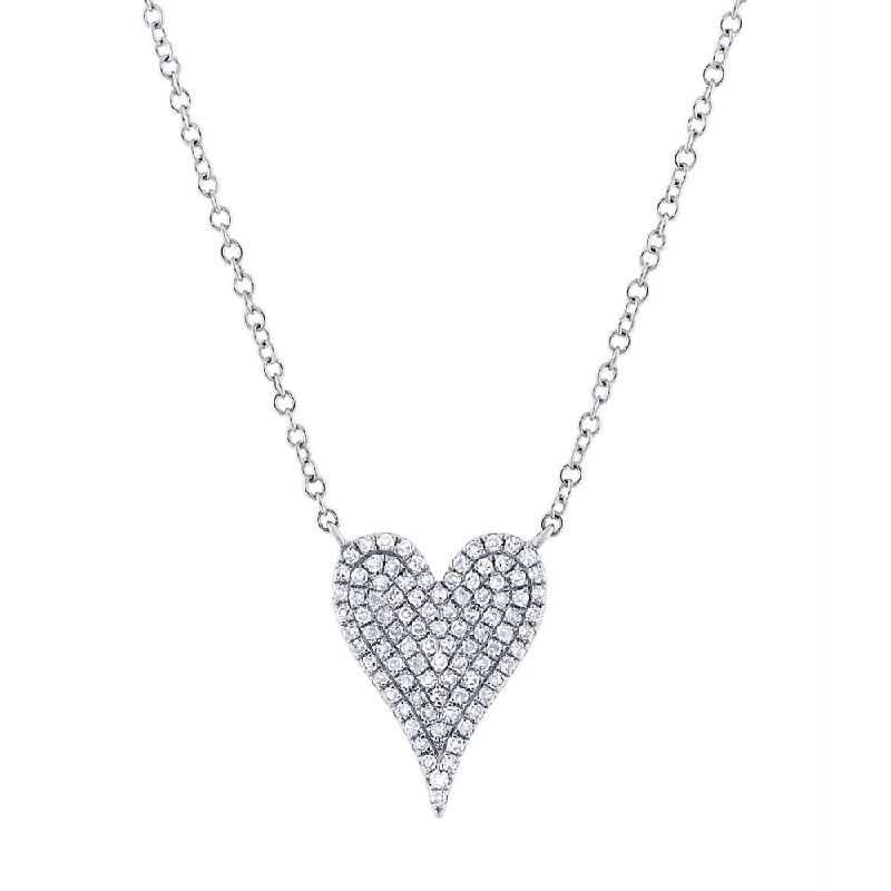 heart necklaces for women -Diamond Heart Necklace