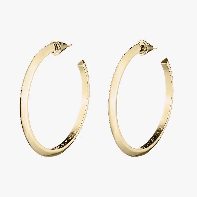 geometric earrings for women -PEAKED HOOP EARRINGS | 1.5"