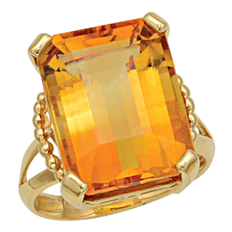 romantic necklaces for women -Citrine Ring