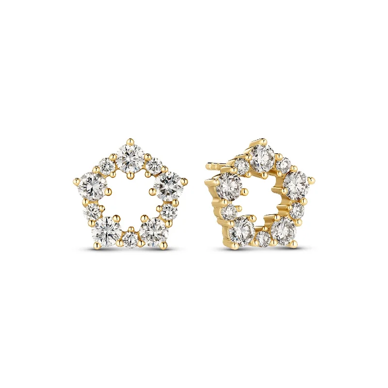 statement drop earrings for women -Earrings Brina - with lab-grown diamonds