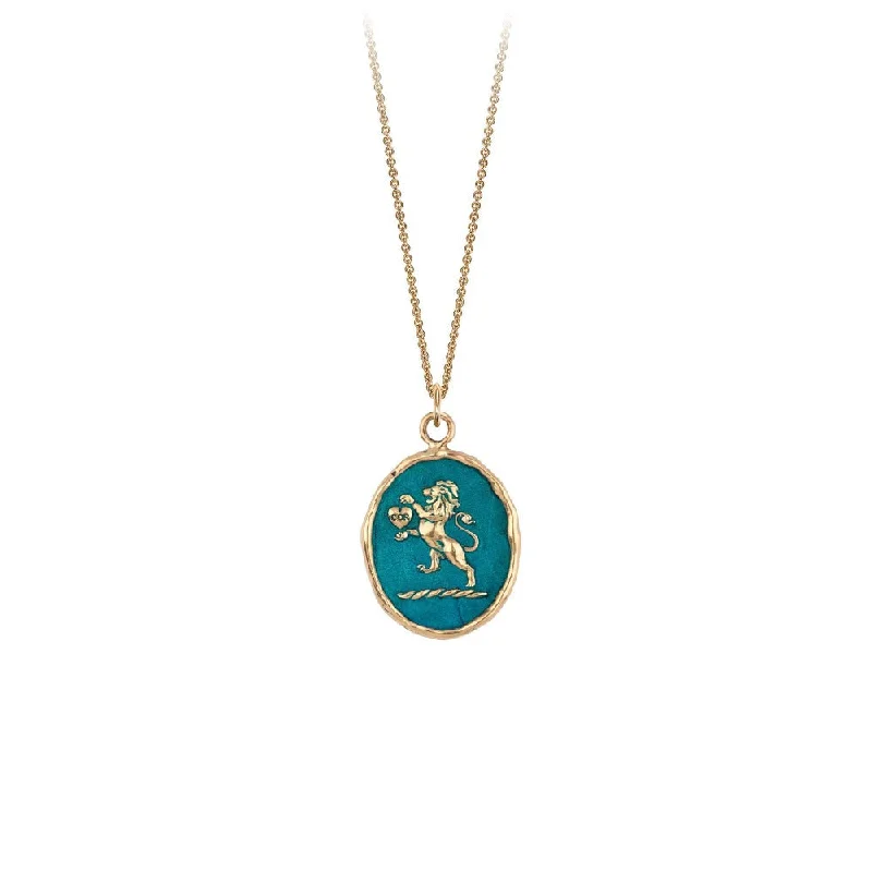 luxury necklaces for women -14k Gold Lionhearted Talisman - True Colors