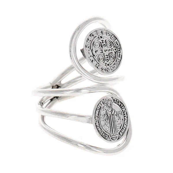 classic rings for women -St. Benedict Medallions Ring