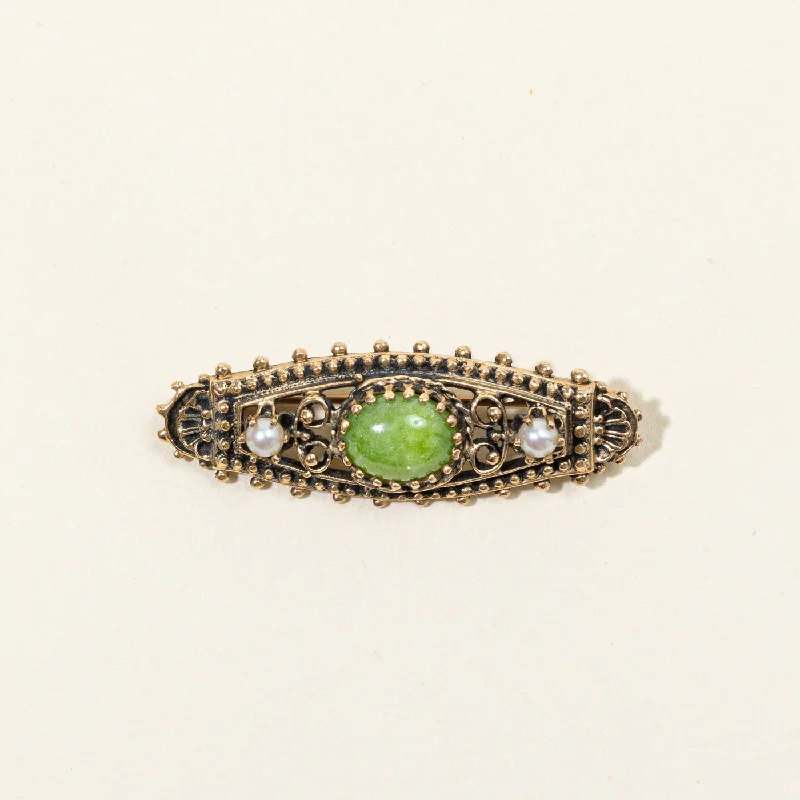 Jadeite & Pearl Brooch | 1.00ct |