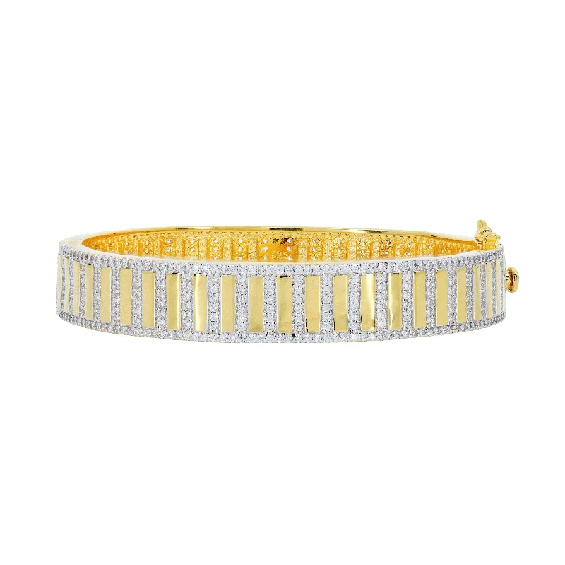 colorful bangles for women -Illuminating Wide Hinge Bangle